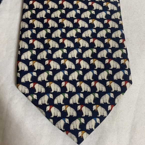 Brooks Brothers 100% Silk Polar Bears Italian Tie - Picture 2 of 6